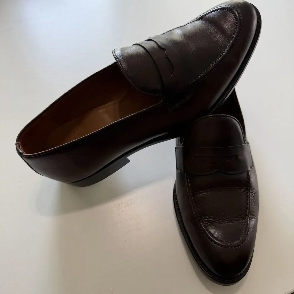 Thursday Boot Co Brown Leather Penny Loafers Men US 8.5 2514-0018